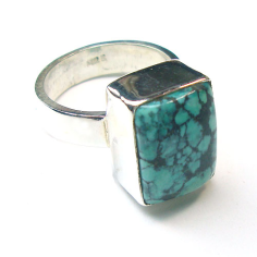 Natural Tibetan Turquoise 925 Sterling Silver Jewelry Supplier