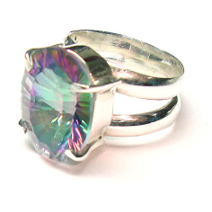 Wholesale Topaz Solid Silver Gemstone Jewelry Ring