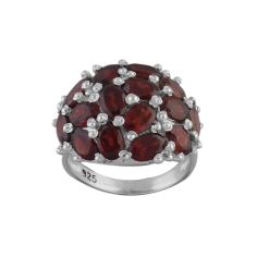 Garnet Gemstone 925 Sterling Silver Rings Supplier