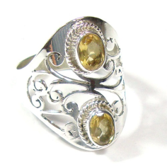 Silver Ring Citrine Ring 925 Silver Ring Supplier