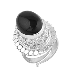 925 Sterling Silver Black Onyx Fashion Rings Supplier