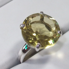 925 Sterling Silver lemon Quartz Jewelry Natural Quartz Rings Exporter