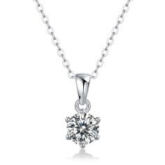 Sterling Silver 925 Moissanite Pendant Necklace Manufacturer