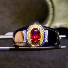 Ruby Gemstone Engagement Ring Man Exporter