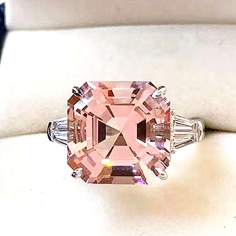 9.46Ct Pink Morganite Natural Gemstone Ring Exporter