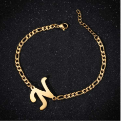 Stainless steel jewelry bracelet A-Z 26 letter Bracelets Supplier