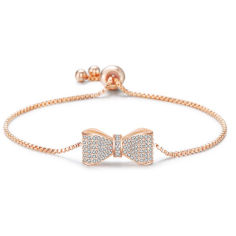 Gold plated rhinestone womens copper bracelet  Supplier