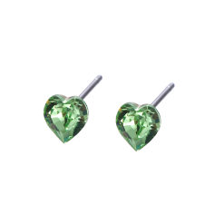 Crystals heart stud earring  Exporter