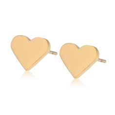 Romantic design elegant fashion heart-shaped stainless steel earrings Exporter