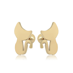 Playful cat stainless steel women's earrings Exporter