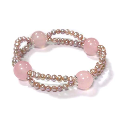 Wholesale gemstone bracelet bracelet silver spacer natural pearl stone