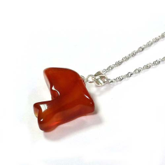 Carnelain dolphin pendant red agate natural gemstone necklace Exporter