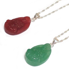 Wholesale Aventurine carnelian Guanyin Budhist necklaces