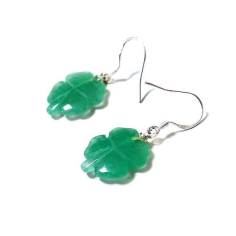 Aventurine clover earring natural gemstone Supplier