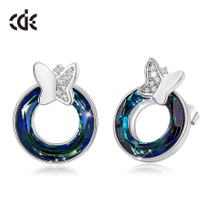 OEM custom design women fashion Crystal Round Earrings Exporter