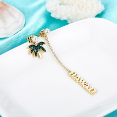 New Boho Jewelry 18K Gold Coconut Tree Earings Exporter