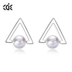 Fine Jewelry Latest Design Pearl Earrings Sterling Silver Earring Exporter