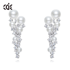 Wholesale new style elegant freshwater pearl jhumke women earrings