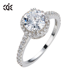 Wholesale CDE Cubic Zirconia Jewelry 925 Sterling Silver Fashion Ring