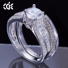 Wholesale Fashion Couple jewelry 925 sterling silver engagement rings