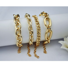 Chain copper bracelet fashion bright metal chain bracelet Wholesaler