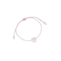 Bracelet with rose quartz stone thread fashion luxury macrame Wholesaler