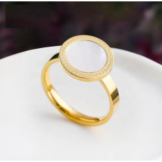 Stainless steel women ring High End 18K Gold Plated Supplier