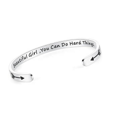 Stainless Steel Engraved Inspirational Cuff Bracelet Supplier