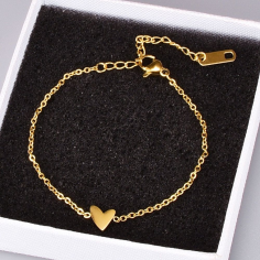 Stainless Steel adjustable blank Friendship Love Heart Bracelets Supplier