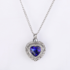 Locket Blue Heart Stones Ashes Urn Cremation Pendant Supplier