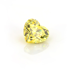 Igi Certificate Heart cut 1.37ct Vs1 Vivid Yellow Lab created Diamond Exporter