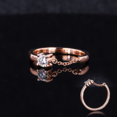 Lab diamond round cut wedding women ring 14k gold purity rings Exporter