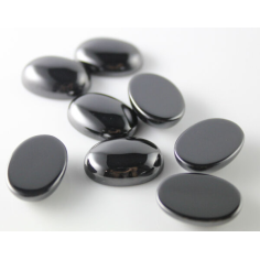 Top quality gemstone flat back oval cabochon black cubic zirconia Supplier