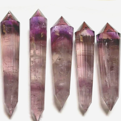 Wholesale Ametrine Wand Obelisk Hexagonal Prism 24 sides Double Points