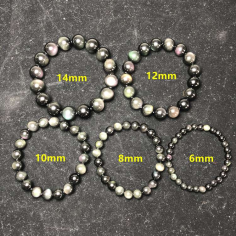 Wholesale Rainbow obsidian round beads bracelet 6 8 10 12 14mm beading Bracelets