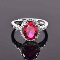 Silver 925 Jewellery Rings White Gold Plated Wedding Couple Ring Supplier