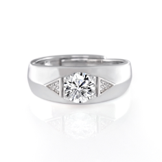 Engagement Ring Gold Plated Moissanite Gemstone Rings Man Supplier