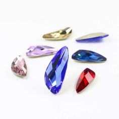 Wholesale loose faceted wings k9 crystal fancy stone point back crystal