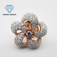 Exquisite Moissanite Brooch Copper Plated 18k Rose Gold Supplier