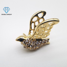 Luxury Small Bird Shaped Moissanite Brooch High Quality Supplier