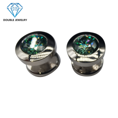 Moissanite Jewelry Collar Button Copper Plated White Steel Supplier