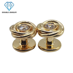 Moissanite Collar Button Fine Luxury Clothing Collar Accessories Supplier