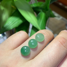 Green Aventurine Round Cabochons, Loose Gemstone Cabochons Exporter