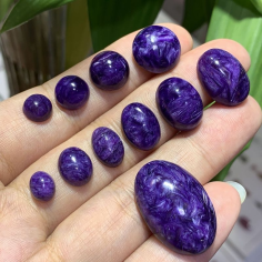 Natural Charoite Round Cabochon, Gemstone Cabochons Exporter