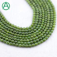 Round Canadian Nephrite Jade Stone Loose Beads Supplier