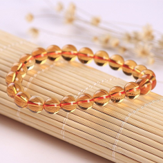 Citrine Bracelet Natural Yellow Crystal Citrine Gemstone Beads Bracelet Supplier