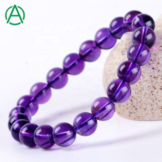 Amethyst Bracelet Purple Quartz Natural Stone Beads Bracelet Supplier