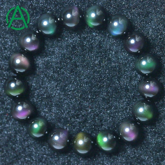 Natural Rainbow Obsidian Stone Beaded Bracelets for Men Supplier