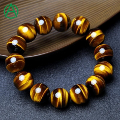 Natural Tiger Eye Stone Beads Mens Yellow Tiger Eye Bracelet Supplier