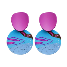 Fashion Leopard Handmade Polymer Clay Earrings Supplier